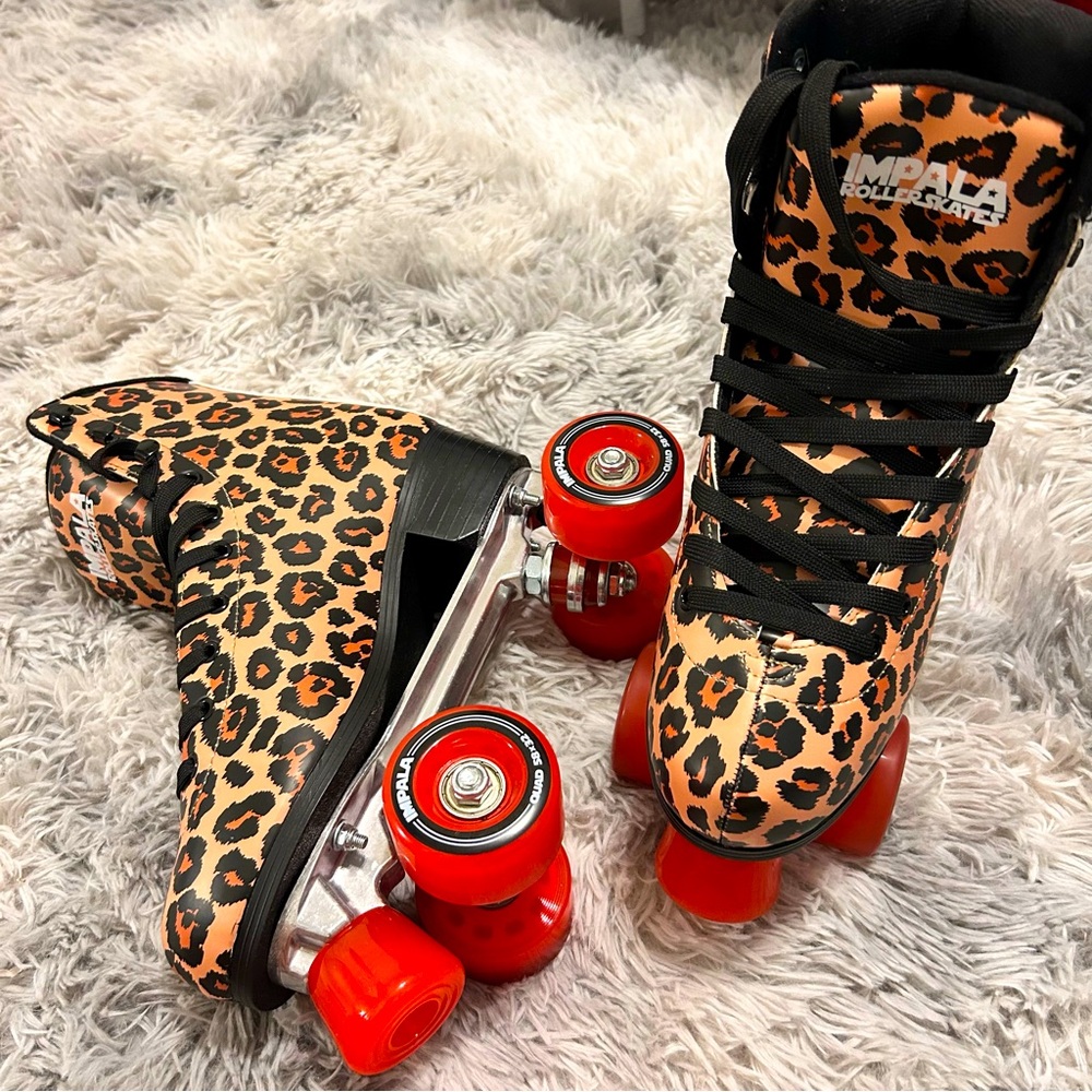 Impala Leopard Quad Rollerskates ✨